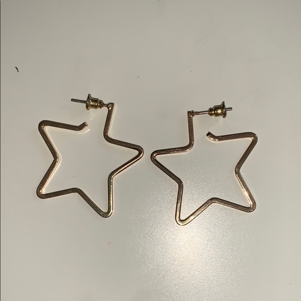 gold star earings